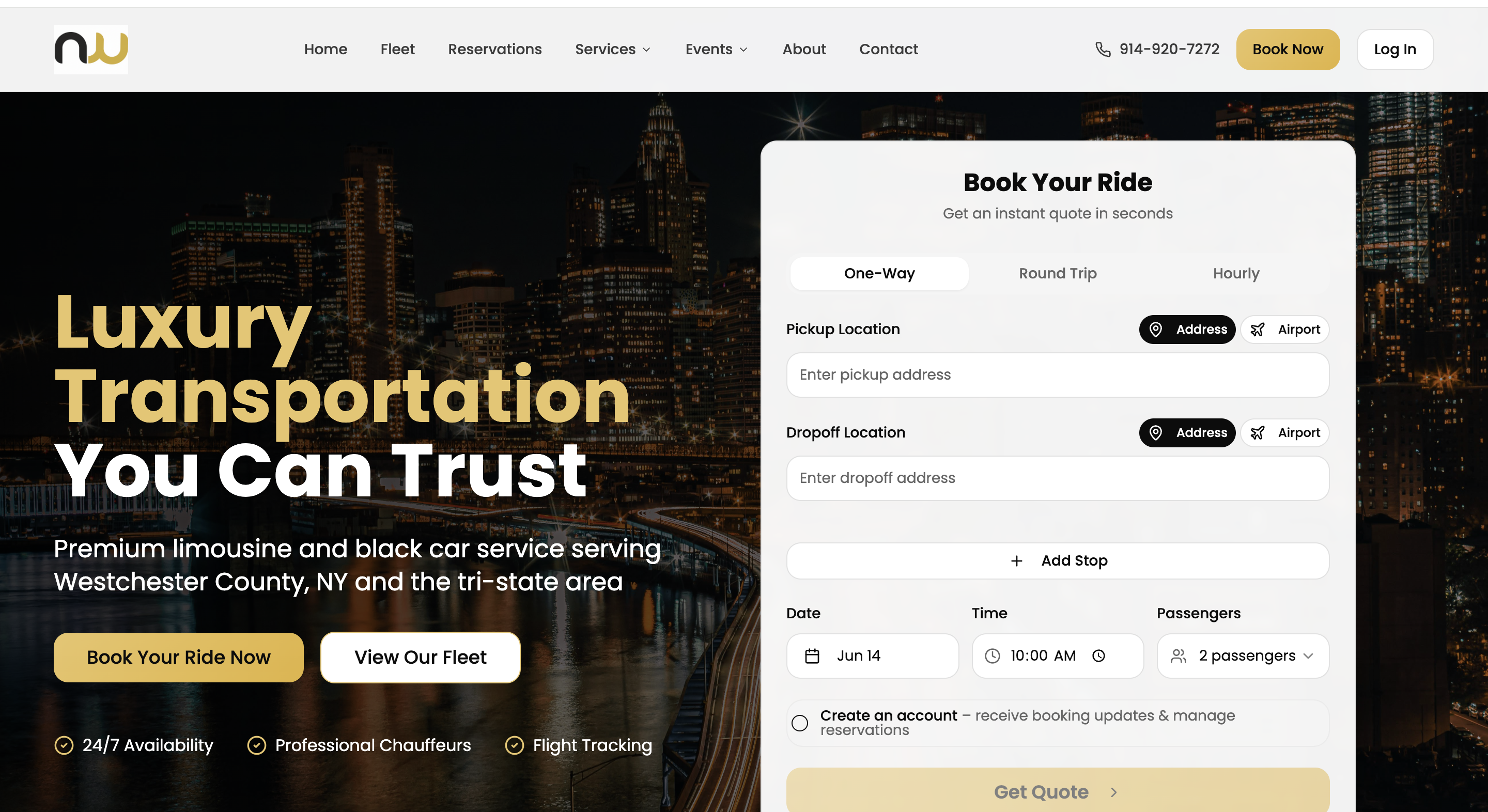 NW Limo Inc – Executive Transportation Website